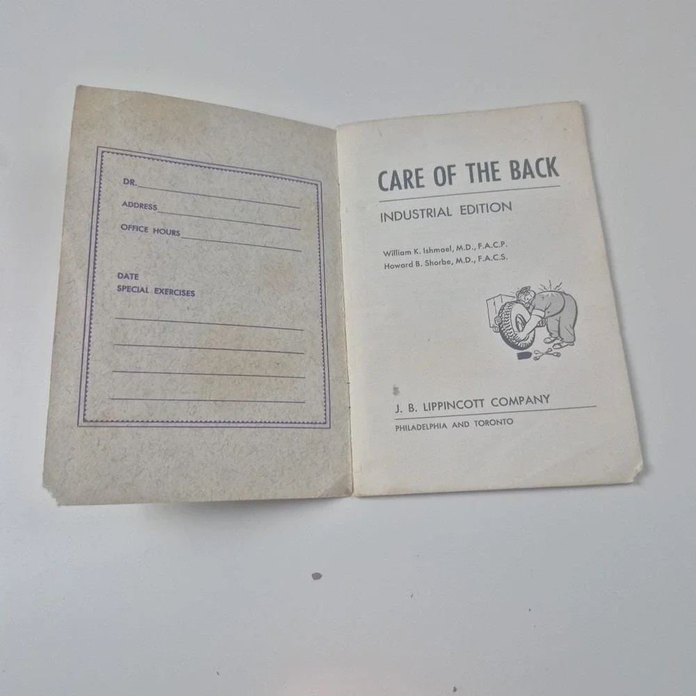 1964 paper booklet‎ Great Northern Railroad Employee Safety care of the Back